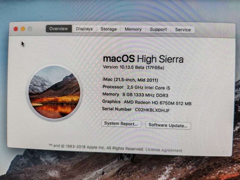 iMac mid 2011 i5 in good condition 21.5inch, 500GB HD, 8GB RAM