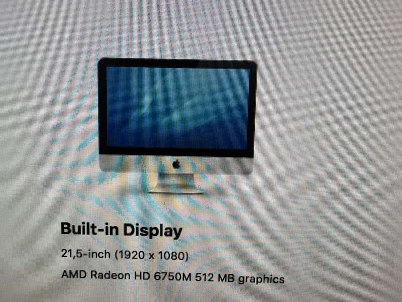 iMac mid 2011 i5 in good condition 21.5inch, 500GB HD, 8GB RAM
