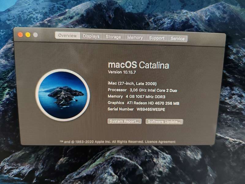 iMac mid 2009  in good condition 27 inch, 2000GB HD, 4GB RAM