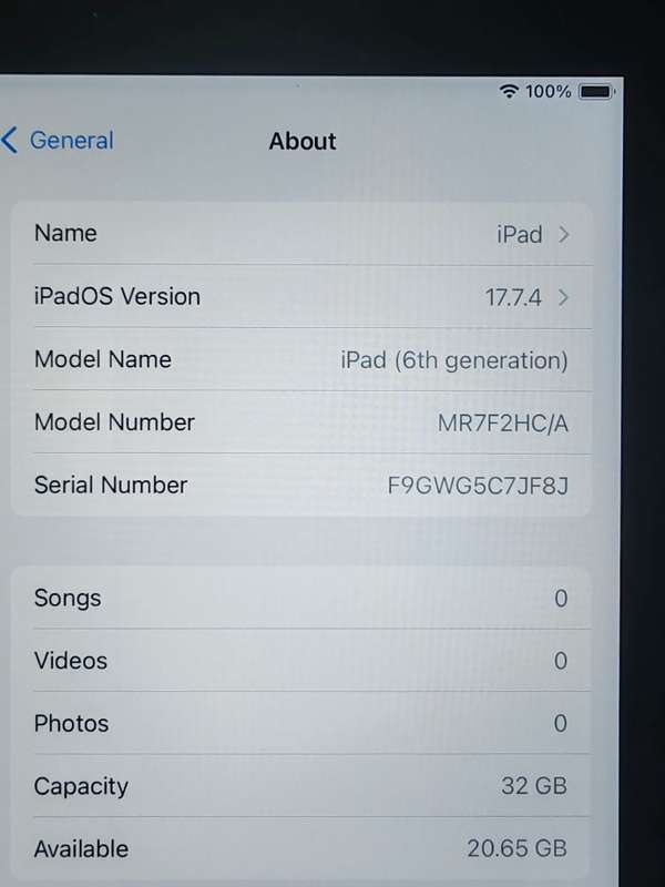 IPad 6th gen 32gb 4G and wifi clean condition