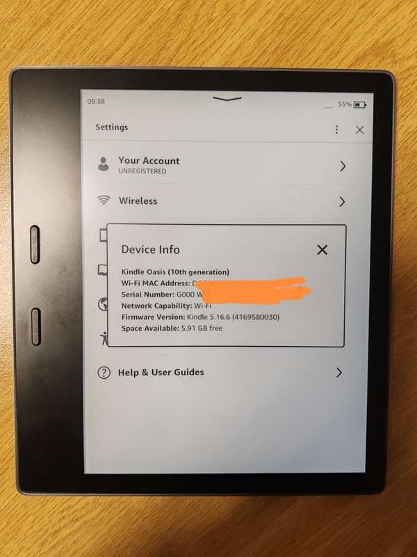 Kindle Oasis 10th gen