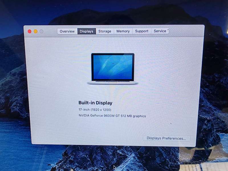MacBook Pro, 17inch 500GB and 8GB RAM