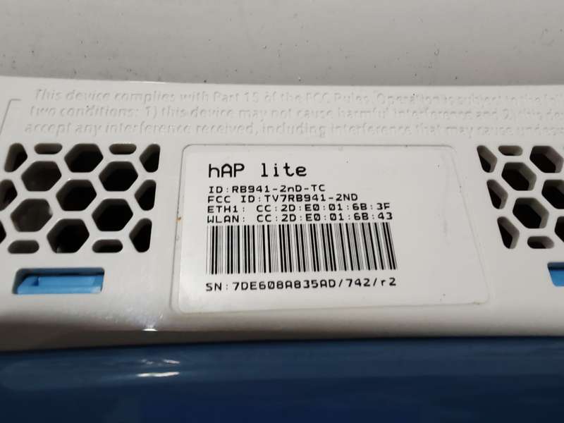 MikroTik hAP lite SOHO 2GHz WiFi Router(It does not take a SIM CARD)
