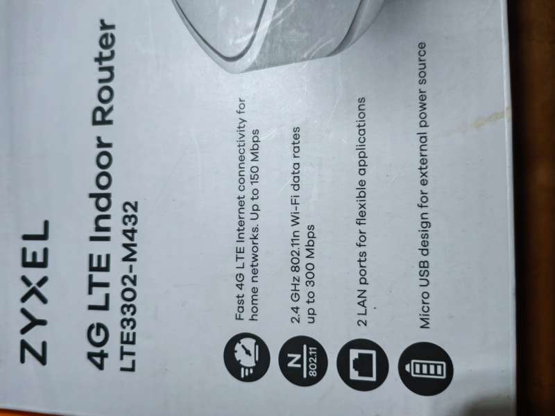 ZYXEL LTE3202-M432 ROUTER (It take a SIM CARD)
