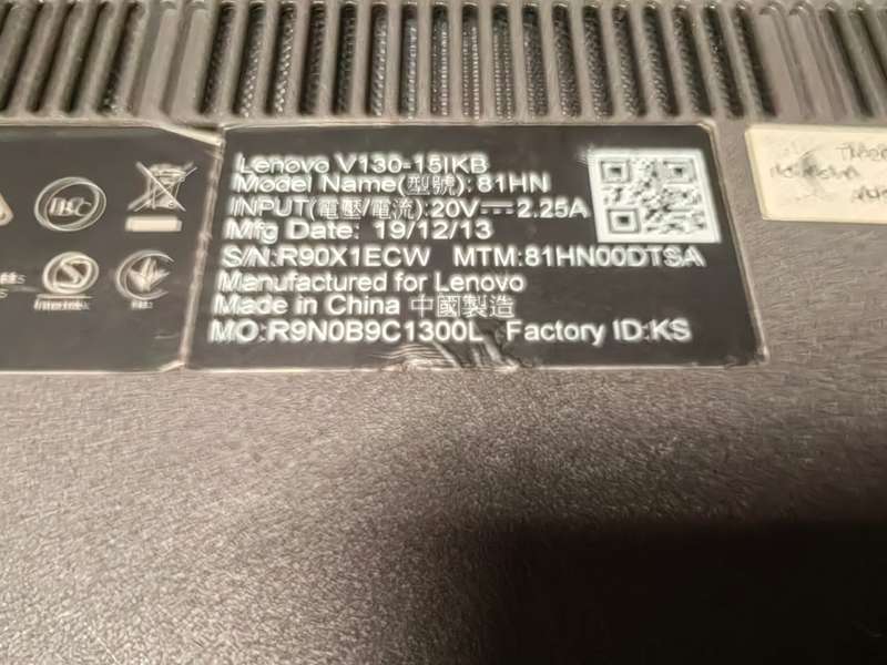 Lenovo Idea Pad V130-151KB, 180GB SSD and 8GB RAM