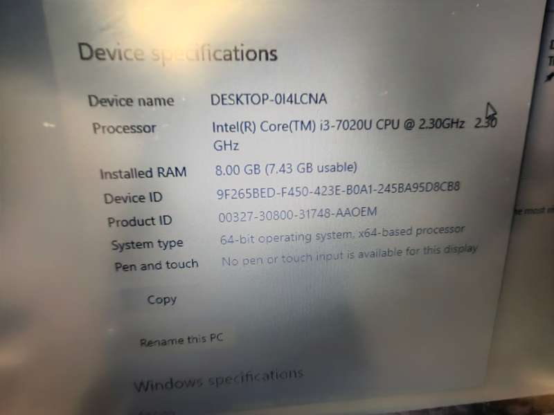 Lenovo Idea Pad V130-151KB, 180GB SSD and 8GB RAM