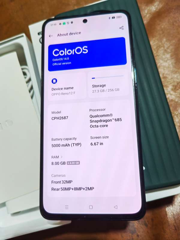 OPPO Reno 12F phone
