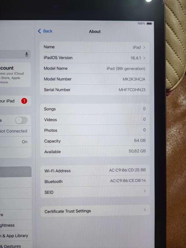 IPad 9th Gen  64gig Wifi