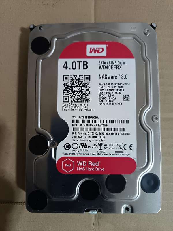 WD 4TB RED NAS HARD DRIVE