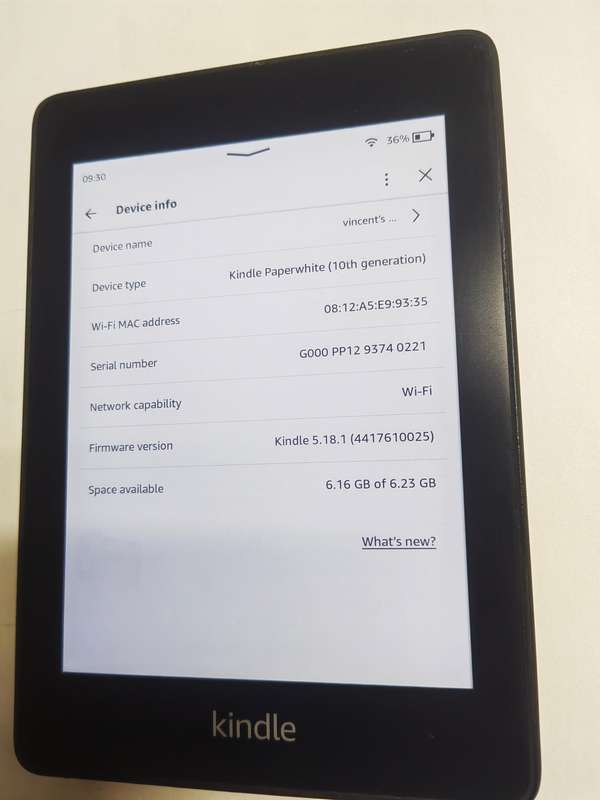 Amazon Kindle Paperwhite  8GB 10th Gen