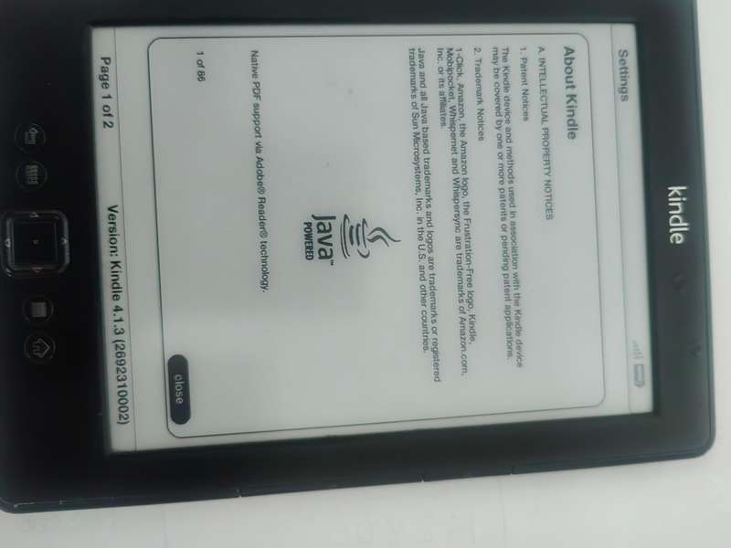 AMAZON KINDLE  D0100 4th gen 2GB STORAGE