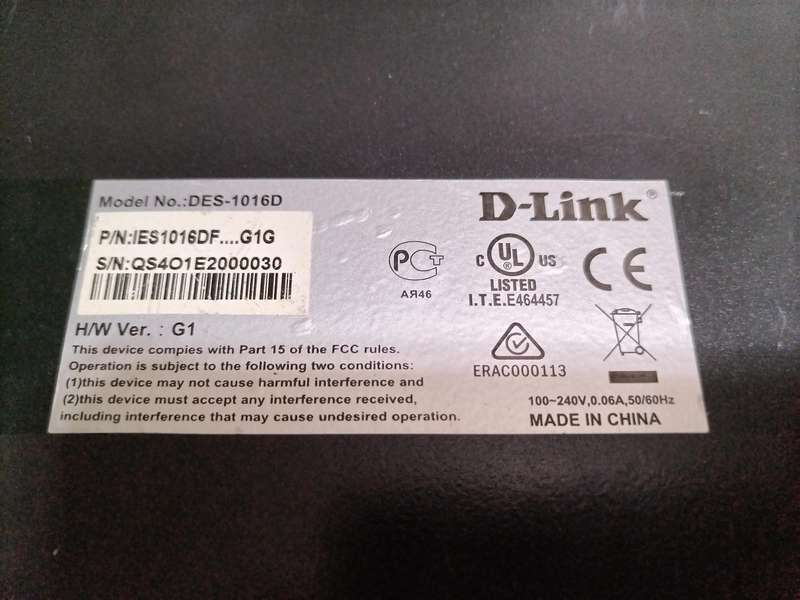 D-LINK  SWITCH DES-1016D