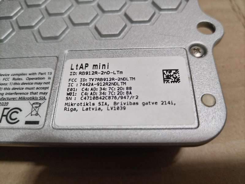MikroTik  router R11e-LTE