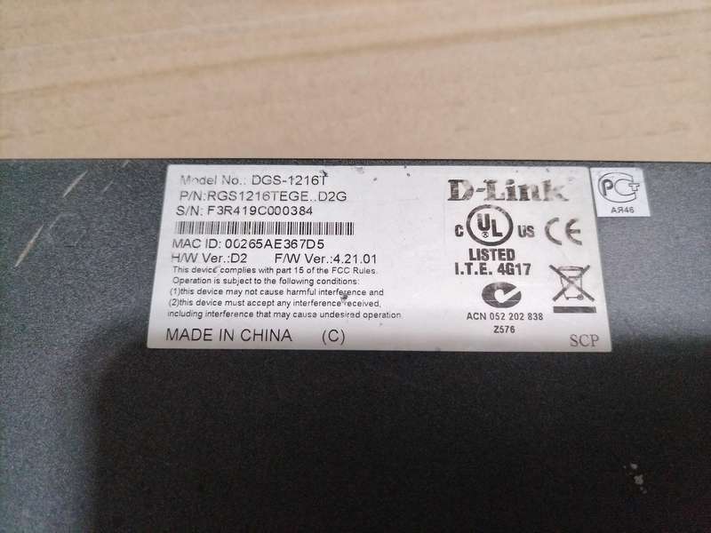 D-LINK  SWITCH DGS-1216T