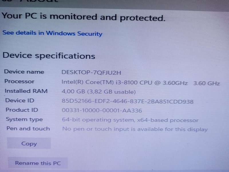 Dell Vostro i3 8th generation