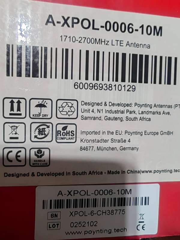 Poynting XPOL-6 High Gain 11dBi External LTE Antenna