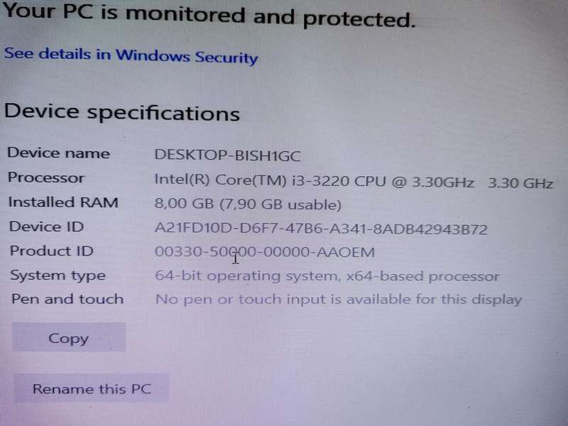 Mecer Desktop i3 3rd generation