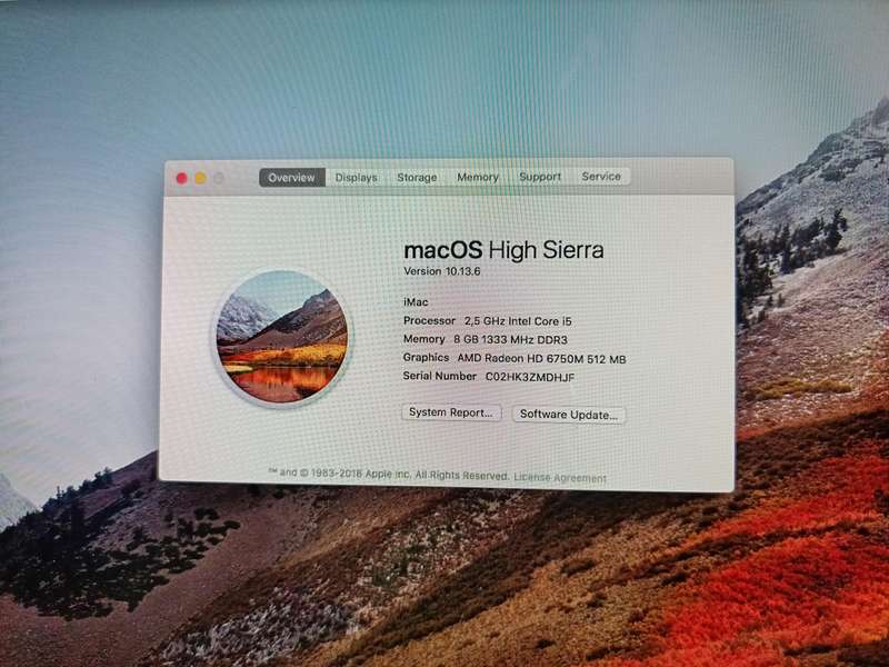 iMac 2011 i5 in good condition 21.5inch, 256GB SSD, 8GB RAM