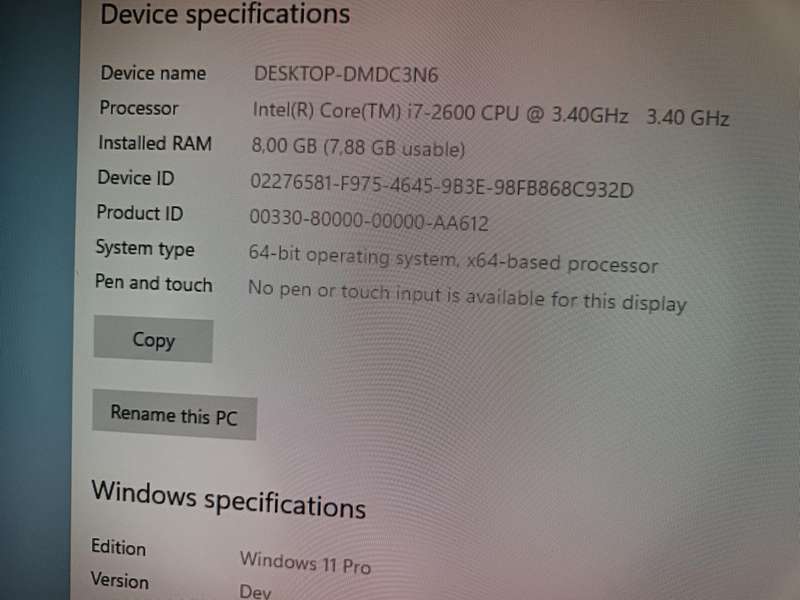 Dell Desktop i7 2nd generation MODEL- OPTIPLEX 990 PC
