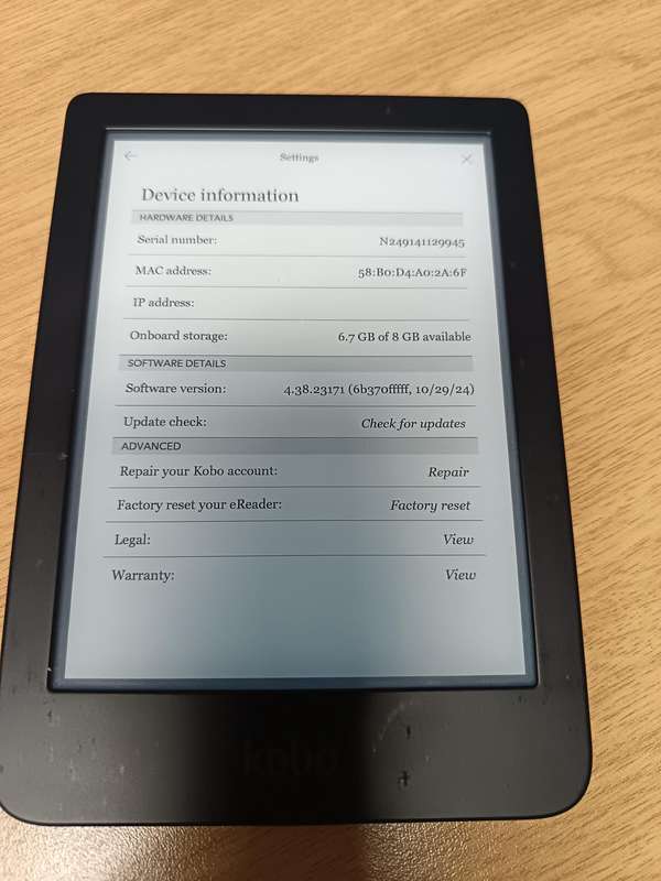 Kobo Clara HD N249 -  eReader Wi-Fi 8GB