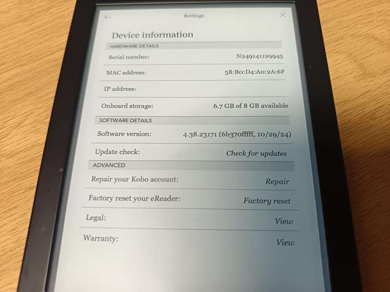 Kobo Clara HD N249 -  eReader Wi-Fi 8GB