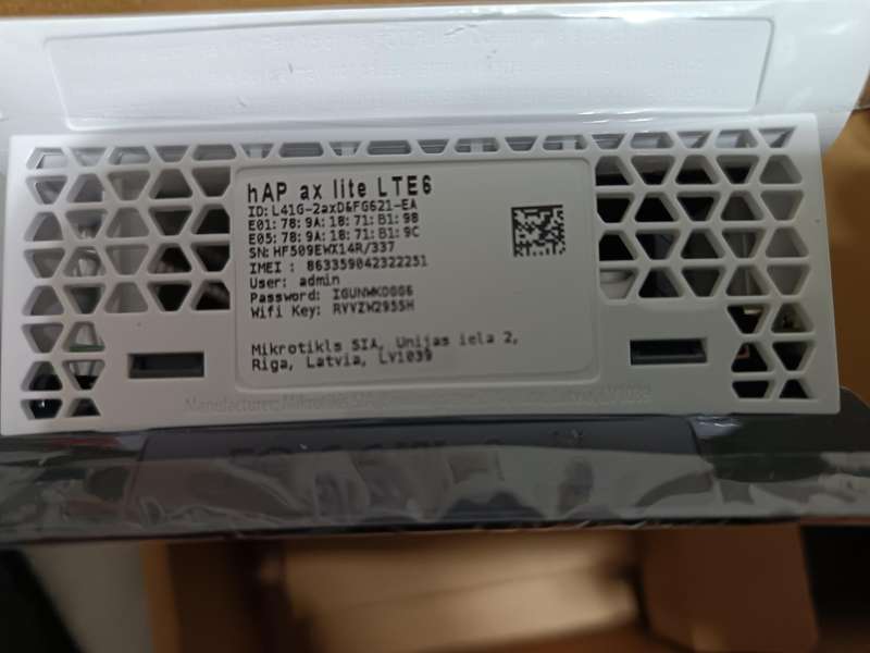 MikroTik  hAP ax lite LTE6