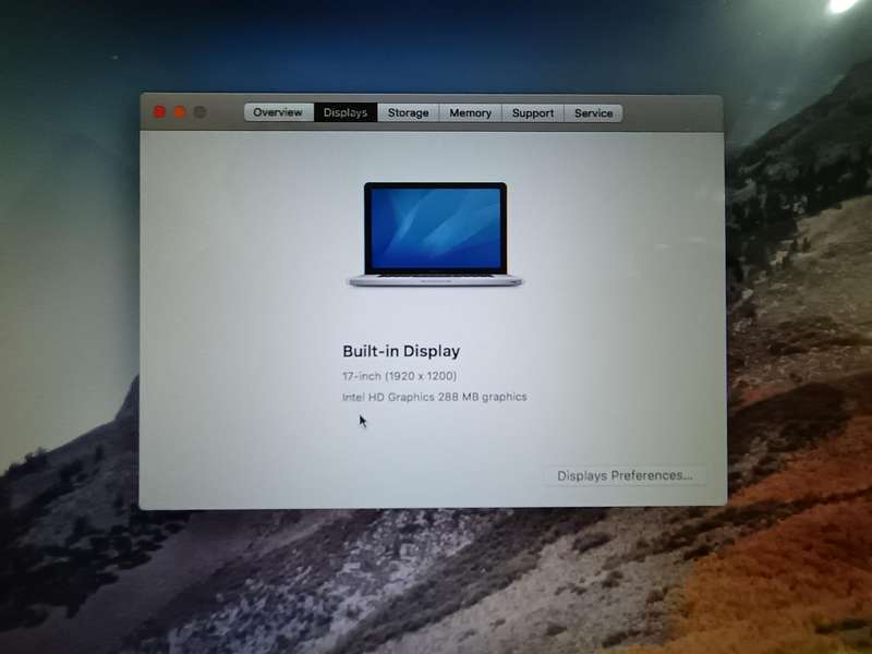 MacBook Pro , 17inch  Mid 2010 500GB and 4GB RAM