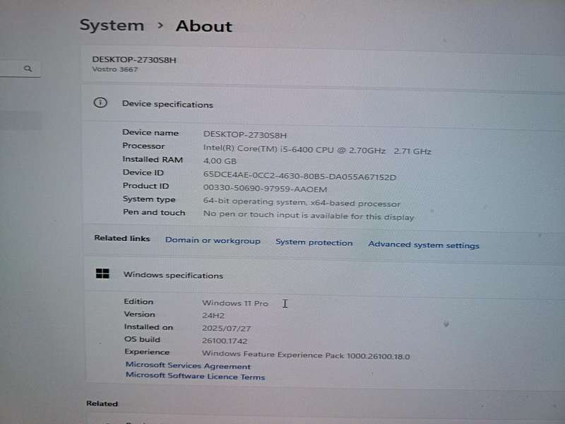 Dell Vostro  i5 8th generation- 3668model number- Desktop PC