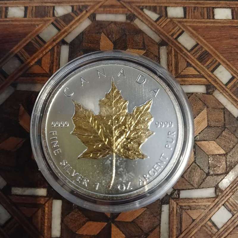 Gold Guilded 1 Oz Silver Maple