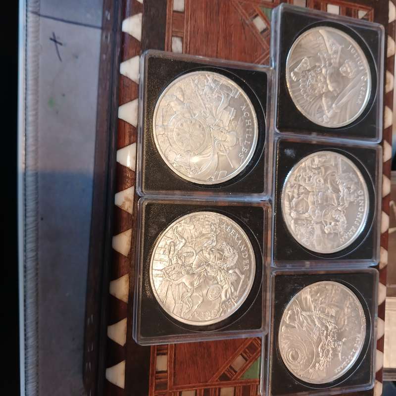 Legendary warrior Silver .999 1 oz coins - Set of 5