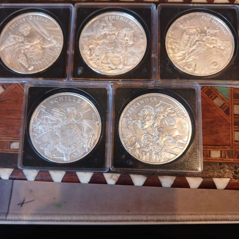 Legendary warrior Silver .999 1 oz coins - Set of 5