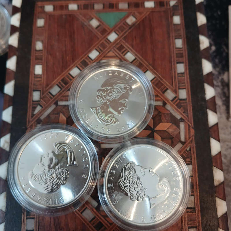 3 x oz silver maples