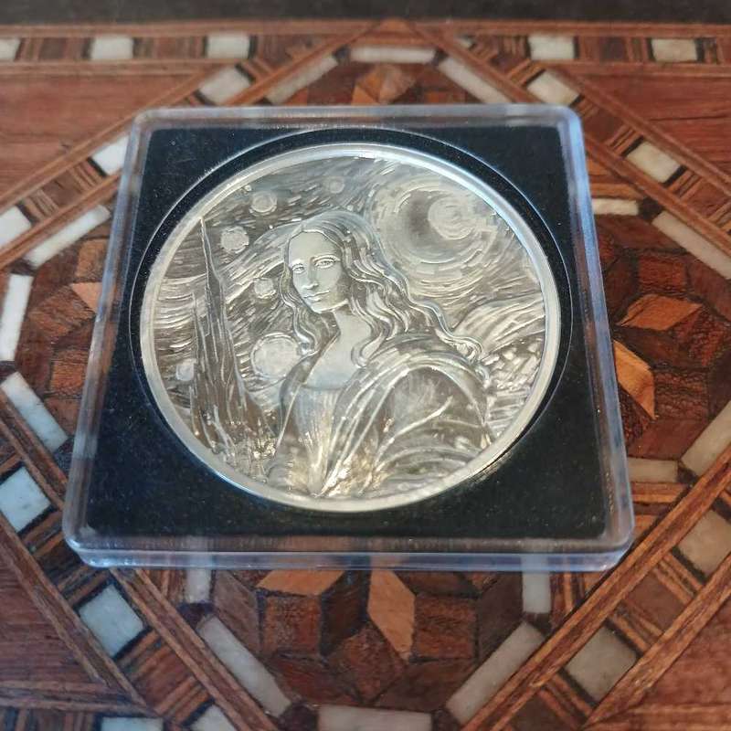 Starry night Mona Lisa silver 1 Oz coin