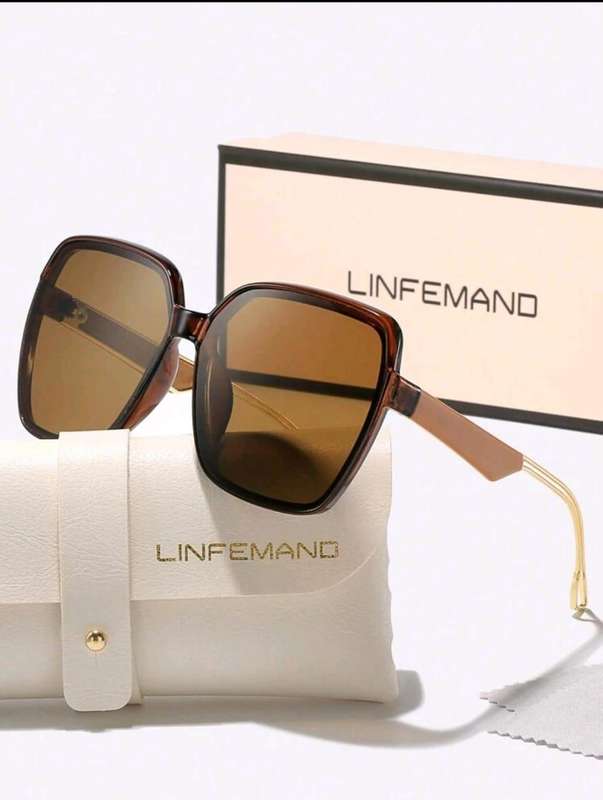 LINFEMAND Fashion-Forward Sunglasses, brown