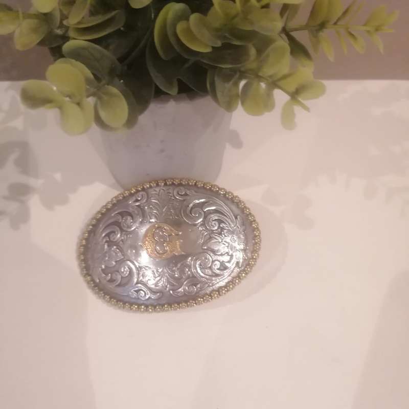 NOCONA OVAL INITIAL BUCKLE G - ACC BUCKLE