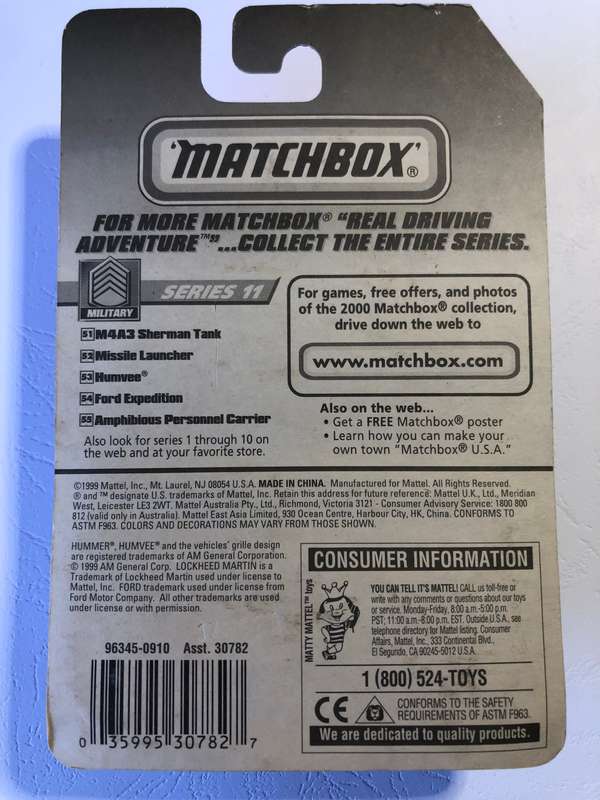 Matchbox Missile Launcher