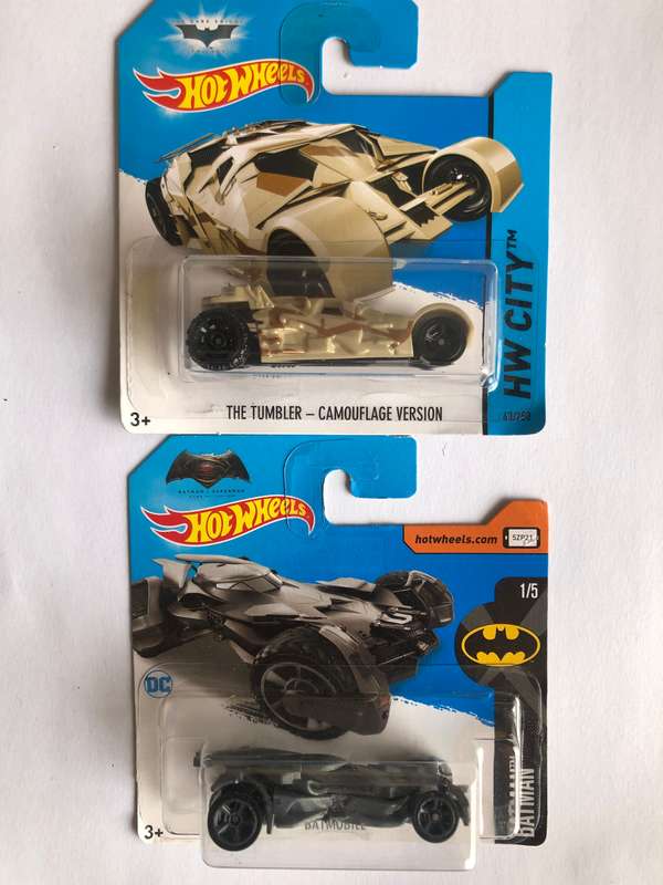 Hotwheels x2 Batmobile and The Tumbler