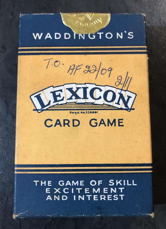 Waddingtons Lexicon card game