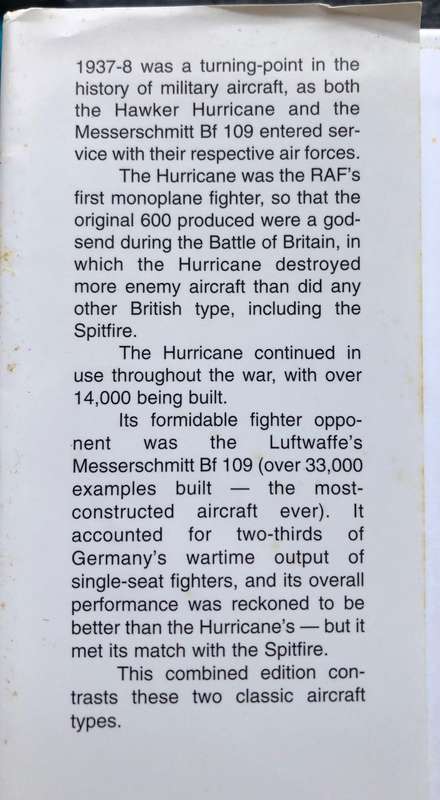 Hurricane and Messerschmitt - Chaz Bowyer and Armand van Ishoven