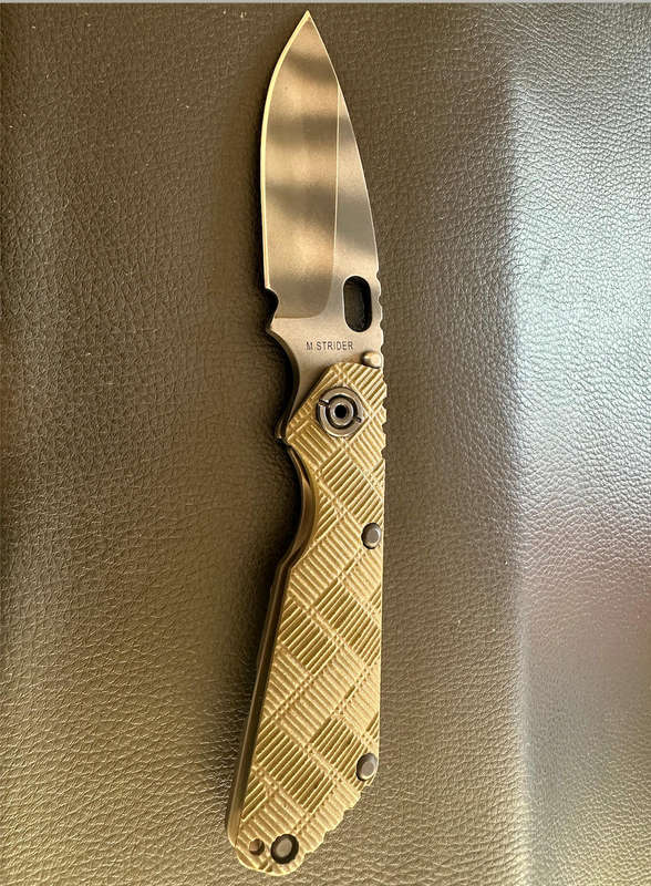 Mick Strider SnG Hybrid  CrossHatch OD Green G10  CPM 154 (RARE!!!!!)