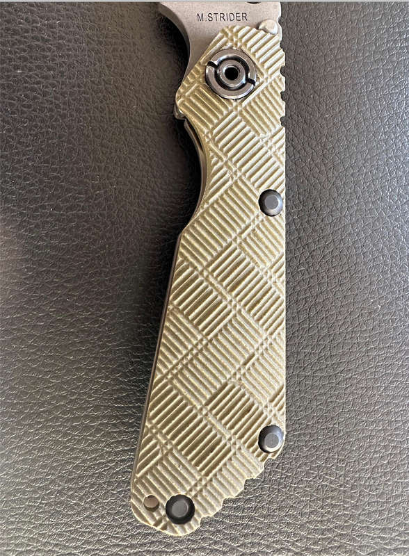Mick Strider SnG Hybrid  CrossHatch OD Green G10  CPM 154 (RARE!!!!!)