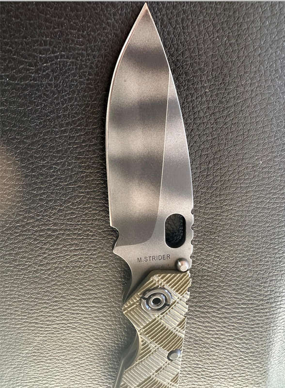 Mick Strider SnG Hybrid  CrossHatch OD Green G10  CPM 154 (RARE!!!!!)