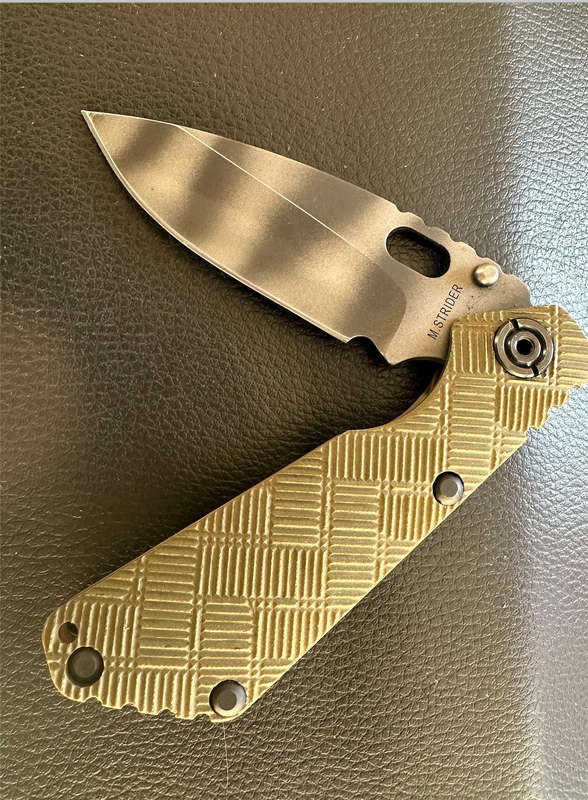 Mick Strider SnG Hybrid  CrossHatch OD Green G10  CPM 154 (RARE!!!!!)