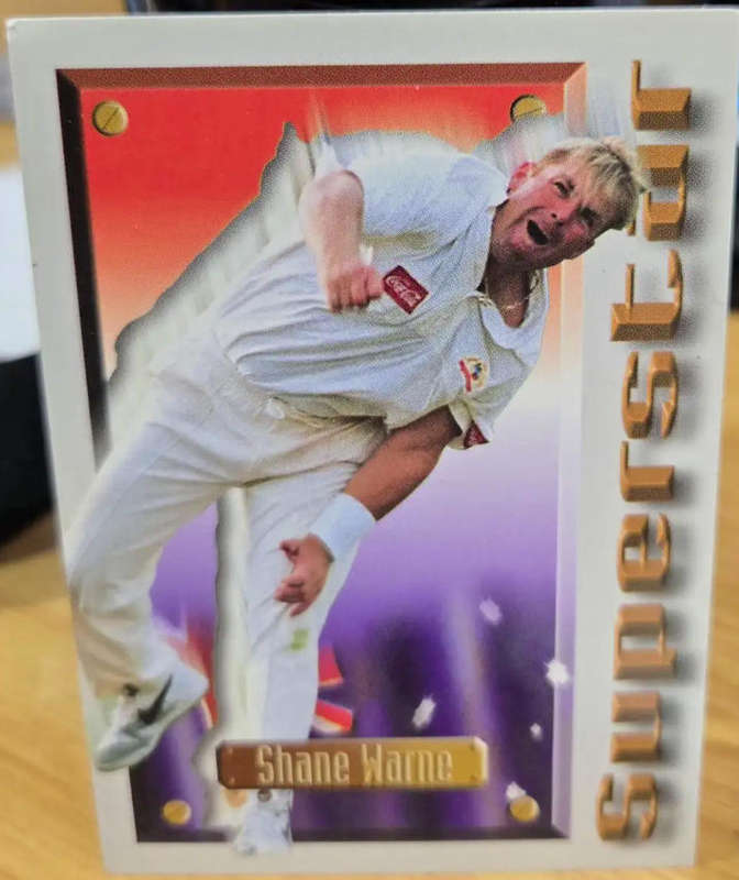 1997 SPORTS DECK CRICKET SUPERSTAR SHANE WARNE AUSTRALIA CARD 56