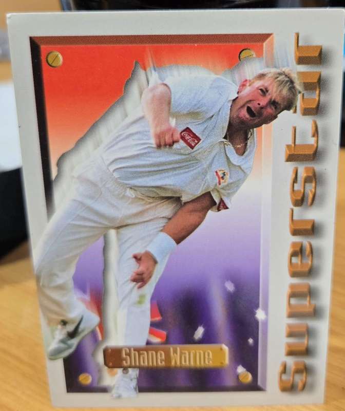 1997 SPORTS DECK CRICKET SUPERSTAR SHANE WARNE AUSTRALIA CARD 56