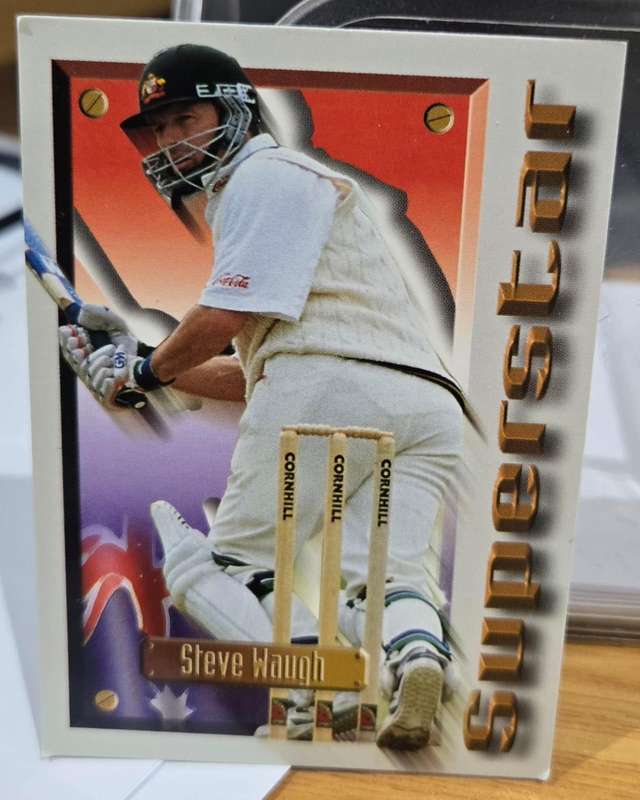 STEVE WAUGH (Aus) 1997 South Africa SPORTS DECK CRICKET SUPERSTAR CARD #55