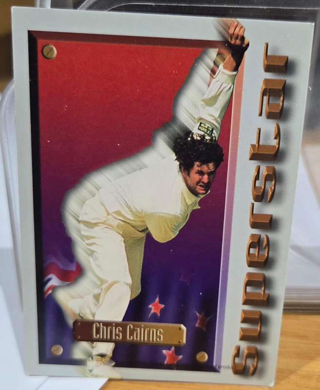 CHRIS CAIRNS (NZ) 1997 South Africa SPORTS DECK CRICKET SUPERSTAR CARD #58