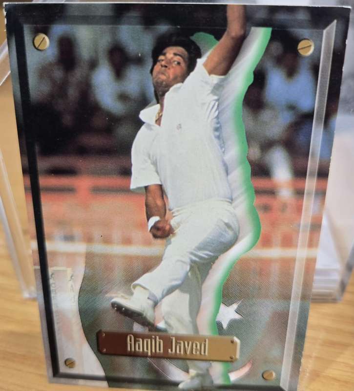 AAQIB JAVED (Pakistan) 1997 South Africa SPORTS DECK CRICKET CARD #42