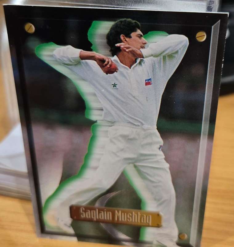 SAQLAIN MUSHTAQ (Pakistan) 1997 South Africa SPORTS DECK CRICKET CARD #45