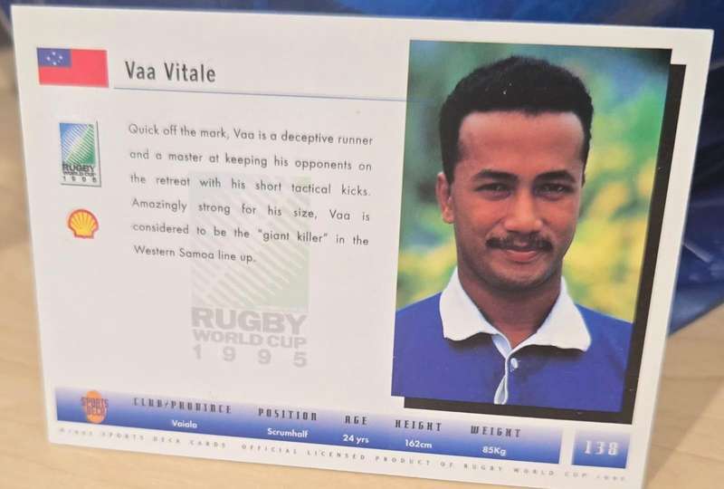 VAA VITALE - SPORTS DECK `RUGBY WORLD CUP 95` - BASE TRADING CARD 138